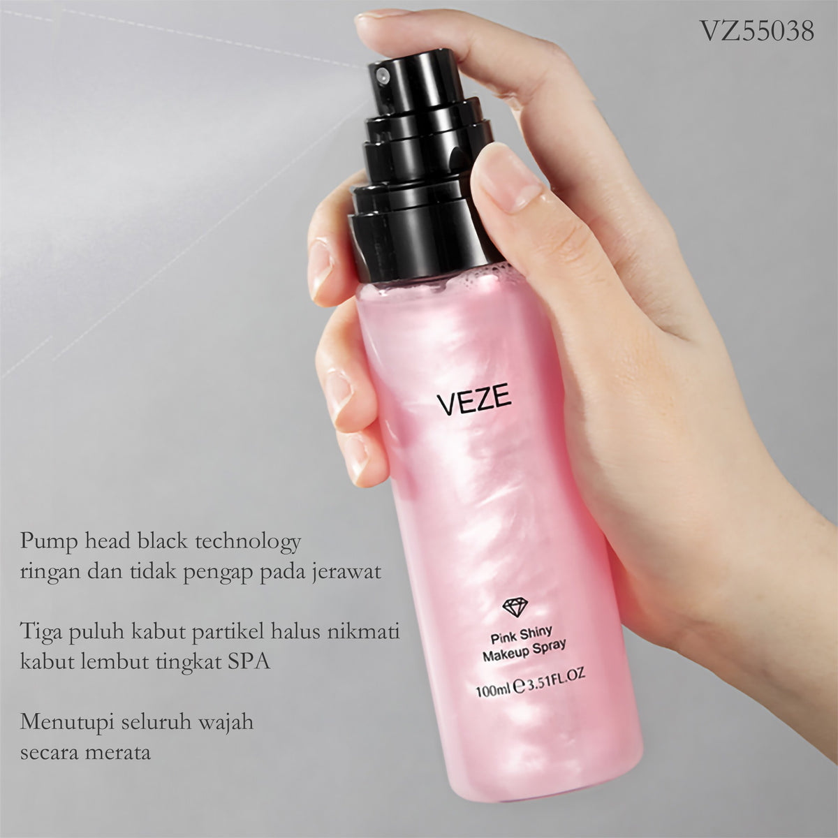 Semprotan Makeup Pink yang Memberikan Efek Glowing