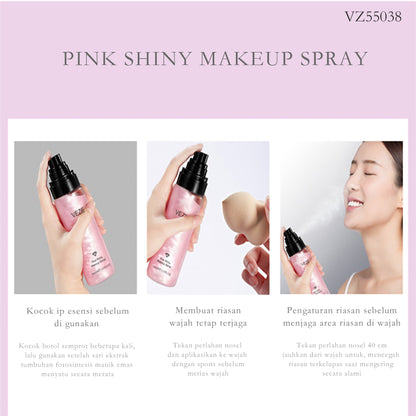 Semprotan Makeup Pink yang Memberikan Efek Glowing